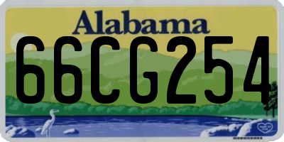 AL license plate 66CG254