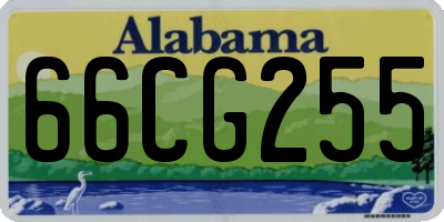 AL license plate 66CG255