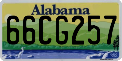 AL license plate 66CG257