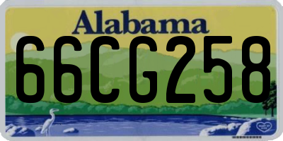 AL license plate 66CG258