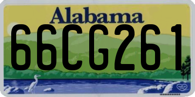 AL license plate 66CG261