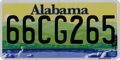 AL license plate 66CG265