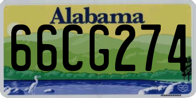 AL license plate 66CG274