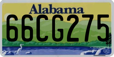 AL license plate 66CG275
