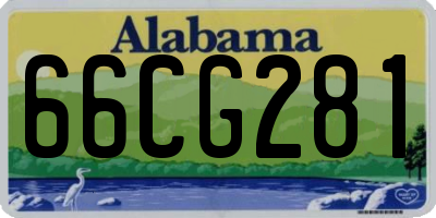 AL license plate 66CG281