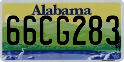 AL license plate 66CG283