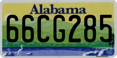 AL license plate 66CG285