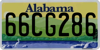 AL license plate 66CG286