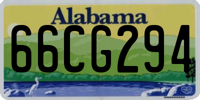 AL license plate 66CG294