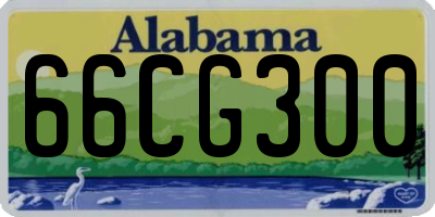 AL license plate 66CG300