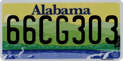 AL license plate 66CG303