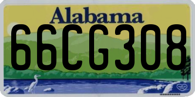 AL license plate 66CG308