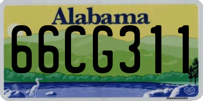 AL license plate 66CG311