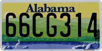 AL license plate 66CG314