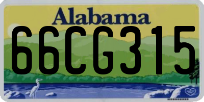 AL license plate 66CG315