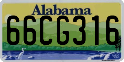 AL license plate 66CG316