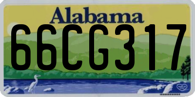 AL license plate 66CG317