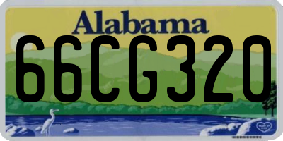 AL license plate 66CG320
