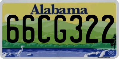 AL license plate 66CG322