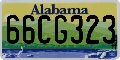 AL license plate 66CG323