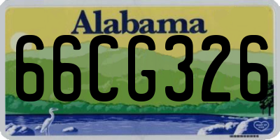 AL license plate 66CG326
