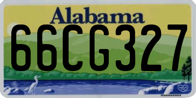 AL license plate 66CG327