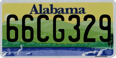 AL license plate 66CG329