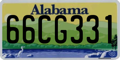 AL license plate 66CG331