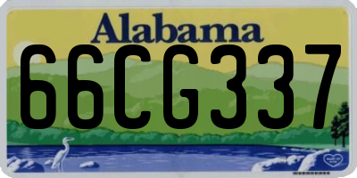 AL license plate 66CG337