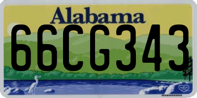 AL license plate 66CG343