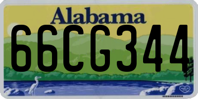 AL license plate 66CG344