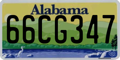 AL license plate 66CG347