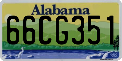AL license plate 66CG351