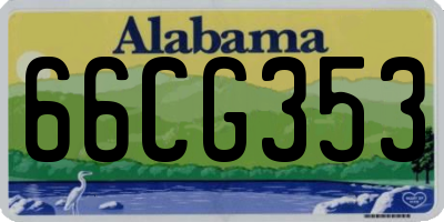 AL license plate 66CG353