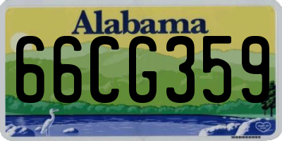 AL license plate 66CG359