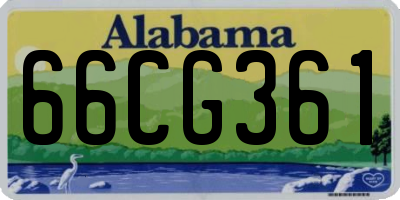 AL license plate 66CG361