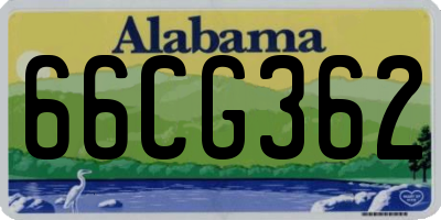 AL license plate 66CG362