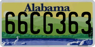 AL license plate 66CG363