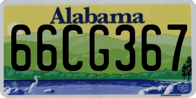 AL license plate 66CG367