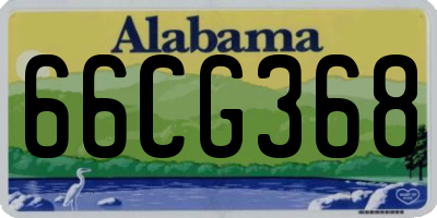 AL license plate 66CG368