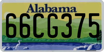 AL license plate 66CG375