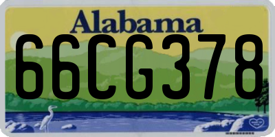 AL license plate 66CG378
