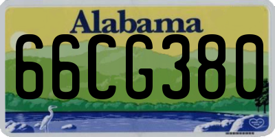 AL license plate 66CG380