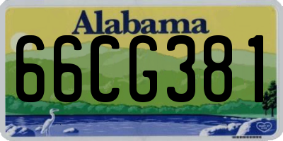 AL license plate 66CG381