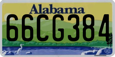 AL license plate 66CG384