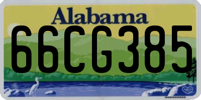AL license plate 66CG385