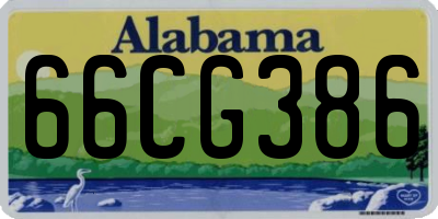 AL license plate 66CG386