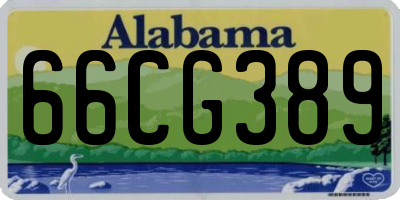 AL license plate 66CG389