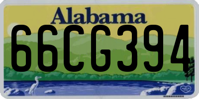 AL license plate 66CG394