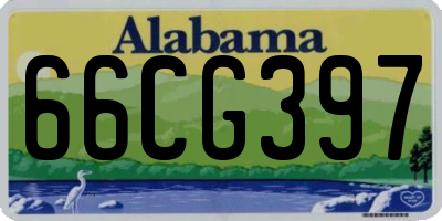AL license plate 66CG397